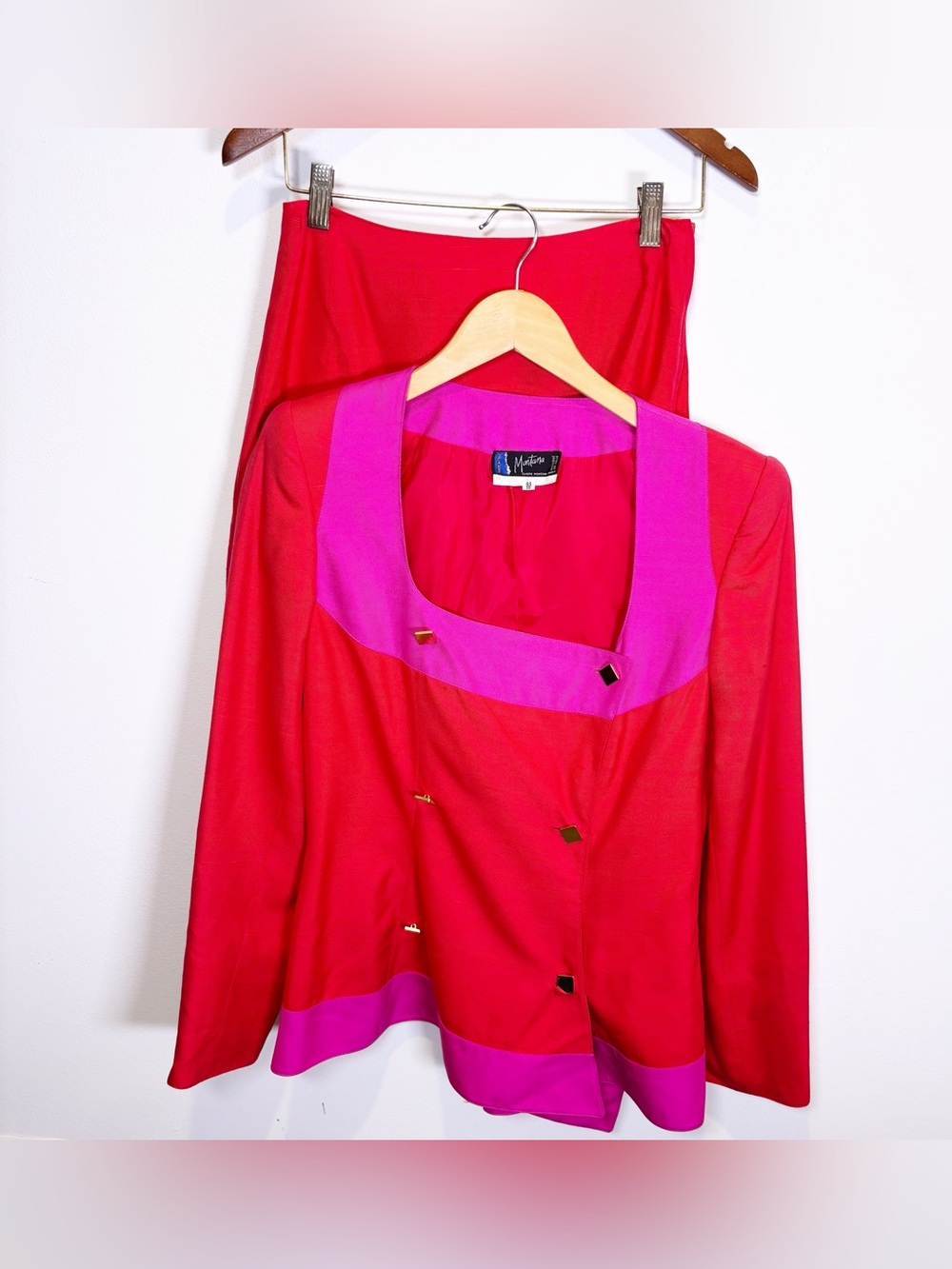 Vintage Claude Montana Paris Blazer Skirt Set